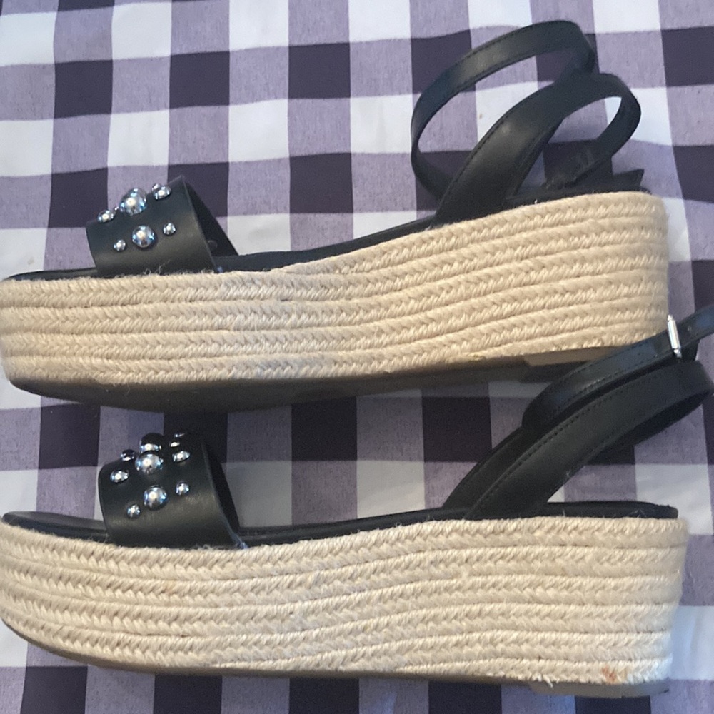 Studded Black Platforms/Espadrilles - image 3